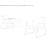 Leather armchair with armrests Mangas