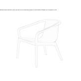 Ash armchair with armrests Rethem