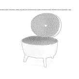 Armchair upholstered with fabric Harstad