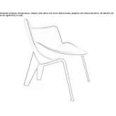 Leather upholstered armchair in a modern style Golmbach