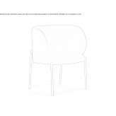Imitation leather armchair with armrests Severac
