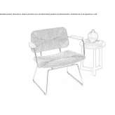 A sled-based armchair with armrests Coremas