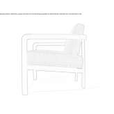 Fabric armchair with armrests Anadarko