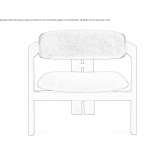 Fotel tapicerowany welurem z podłokietnikami Obrovac