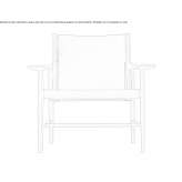Tanned leather armchair with armrests Vouzela