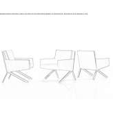 Fabric armchair with armrests Caxuxi