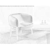 Fabric armchair with armrests Maras