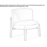 Fabric armchair Piltown