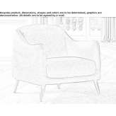 Fabric armchair with armrests Drenje
