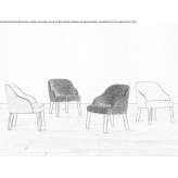 Fabric armchair with armrests Strijen