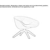 Swivel fabric chair on trestles Lamosano