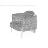 Fabric armchair with armrests Moere