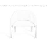 Fabric upholstered armchair with armrests Ostrow