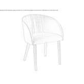Leather upholstered armchair Praca