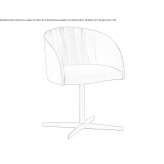 Swivel leather chair with 4-star base Praca