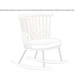 Rocking chair with integrated cushion Chuckey