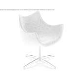Swivel fabric chair with 4-star base Plum
