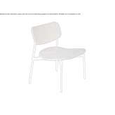 Armchair upholstered in fabric with a removable cover Yemeda