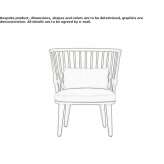 Beech armchair with integrated cushion Chuckey