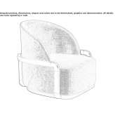 Fabric armchair with armrests Mirabel