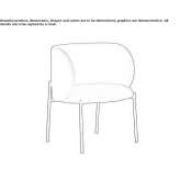 Polyester armchair with armrests Severac