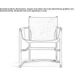 Armchair with armrests in metal and leather Mirabel
