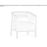 Fabric armchair with armrests Dobris