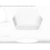 Swivel fabric chair with armrests Auggen