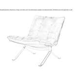 Armchair upholstered with quilted leather Hornitos