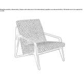 Fabric armchair with armrests Mega