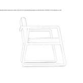 A sled-based armchair with armrests Fosse