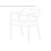Leather armchair with armrests Grancy