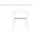 Fabric upholstered armchair with armrests Shtip