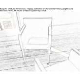 Leather armchair with armrests on wheels Trecase