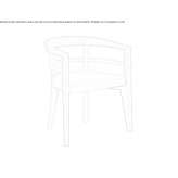Maple armchair with armrests Orsogna