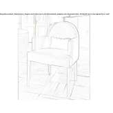 Fabric upholstered armchair with armrests Bestepe