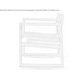 Cherry wood rocking chair with armrests Orsogna