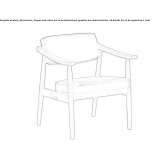Vinyl leather armchair with armrests Sumrall