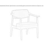 Fabric armchair with armrests Sumrall