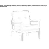 Vinyl leather armchair with armrests Sumrall