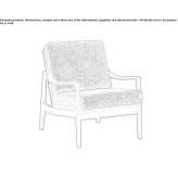 Fabric armchair with armrests Sumrall