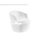 Fabric swivel armchair Buique