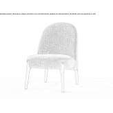 Armchair upholstered with fabric Piantedo