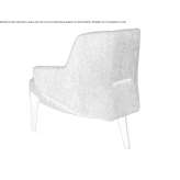 Fabric upholstered armchair with armrests Tolosa