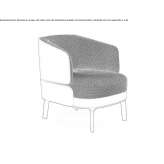 Fabric armchair with armrests Maello