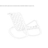 Tanned leather rocking chair with armrests Ionia