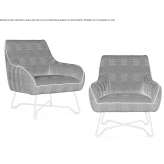 Fabric armchair with armrests Arahuay