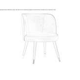 Fabric armchair Changata