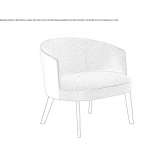 Fabric armchair with armrests Zelesice