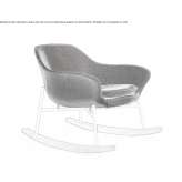 Upholstered rocking chair Rimini